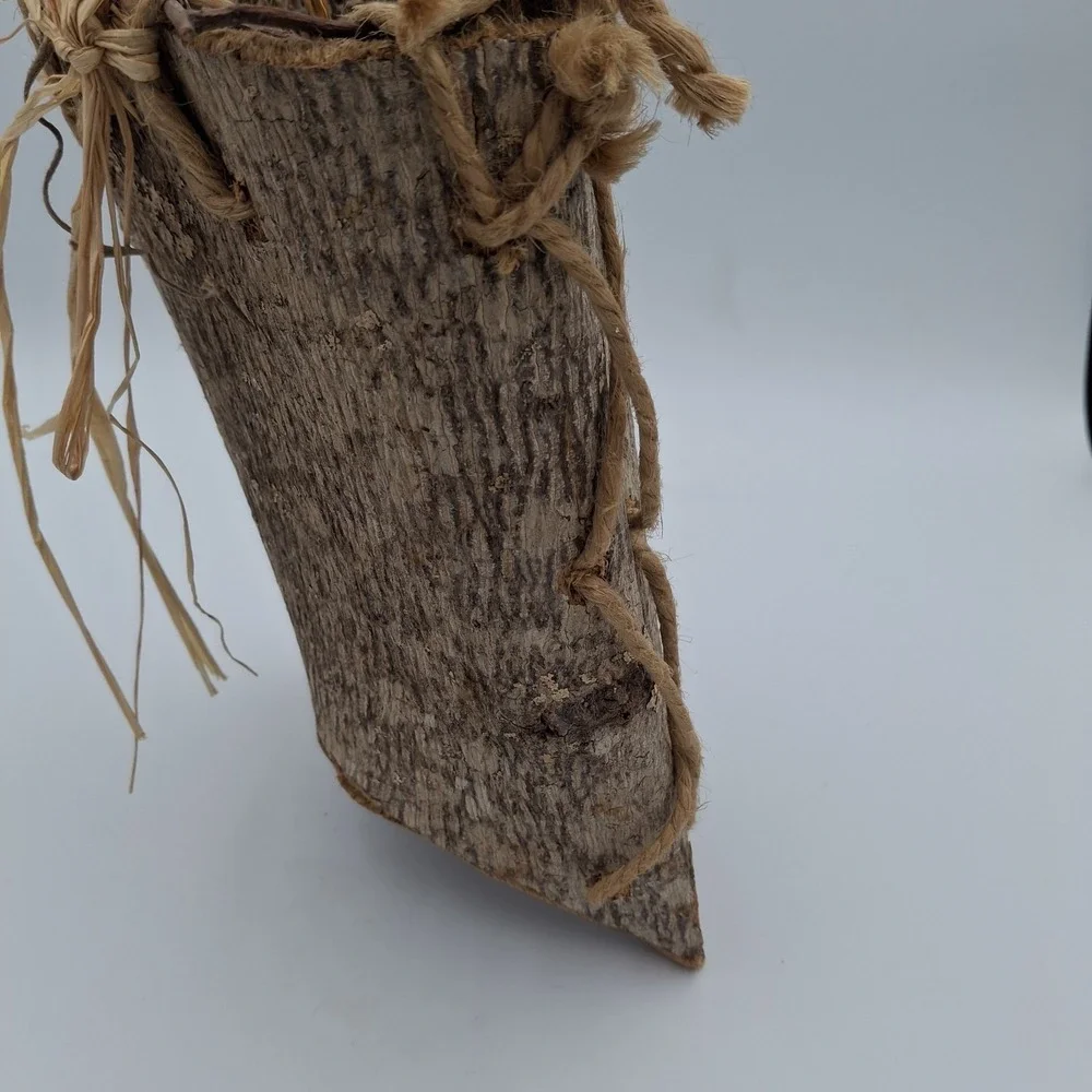Vintage Wood‎ Bark Berry Basket (Appalachian?) Rustic Cabin Woods Decor Twigs 9